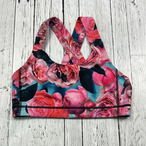 lululemon pink floral sports bra - Hers M/8
