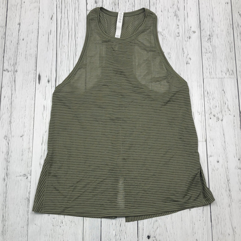 lululemon green striped tank top - Hers S/4