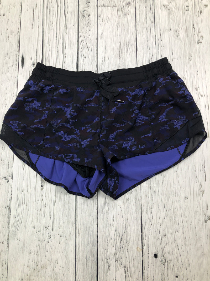 lululemon blue black patterned shorts - Hers M/8