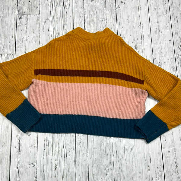 Garage multi color knit crop sweater - Hers XS