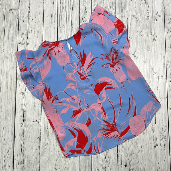 Sunday Best blue red pink patterned shirt - Hers XS