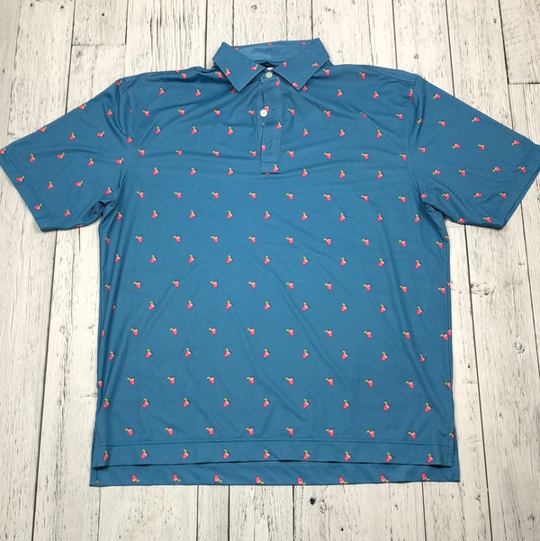 FJ blue patterned golf shirt - His XL