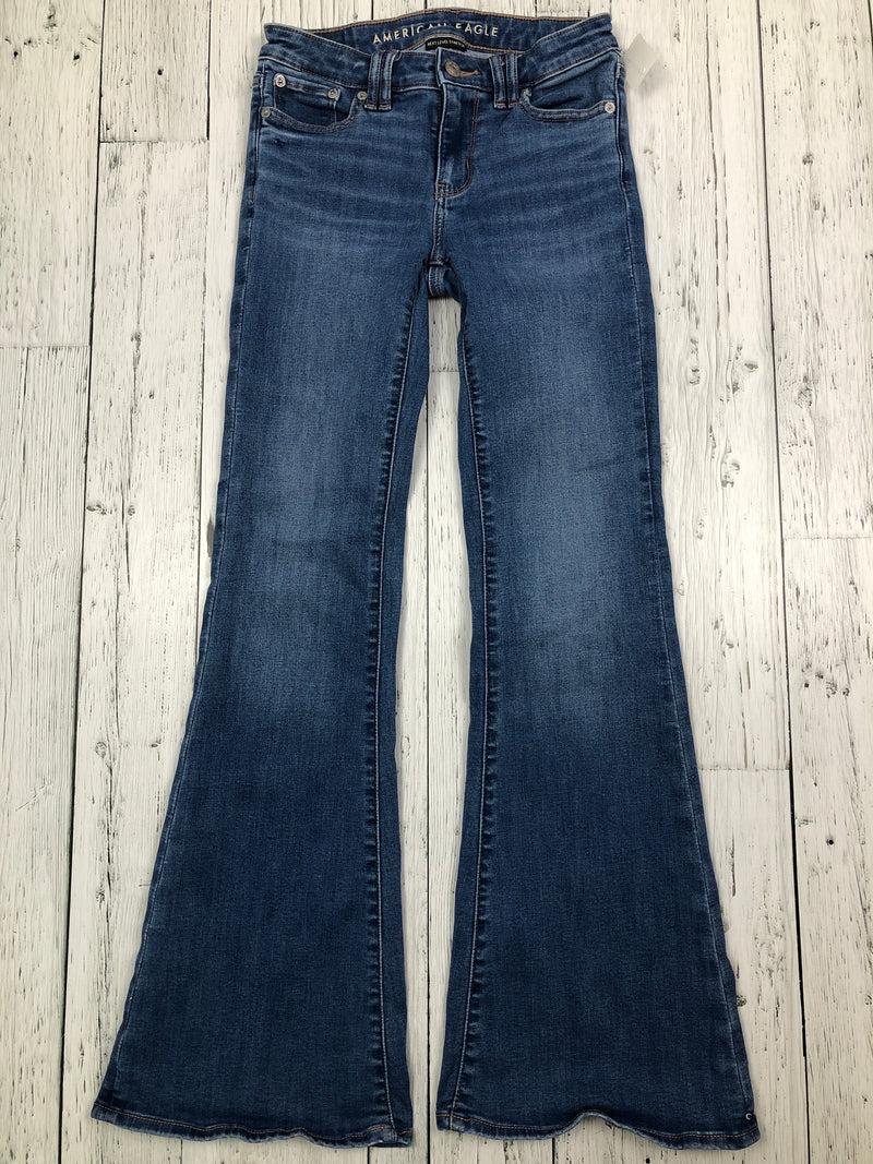 American eagle low rise flare blue jeans - Here XXS/00