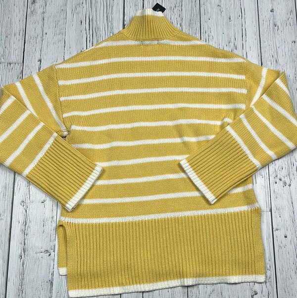 Rw&Co yellow/white stripe knit sweater - Hers XXS