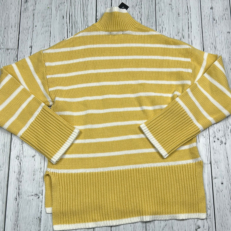 Rw&Co yellow/white stripe knit sweater - Hers XXS