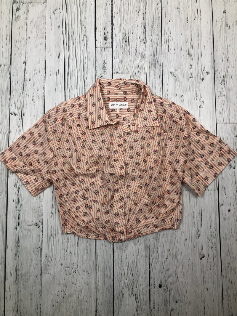 Zara orange floral shirt - Girls 12