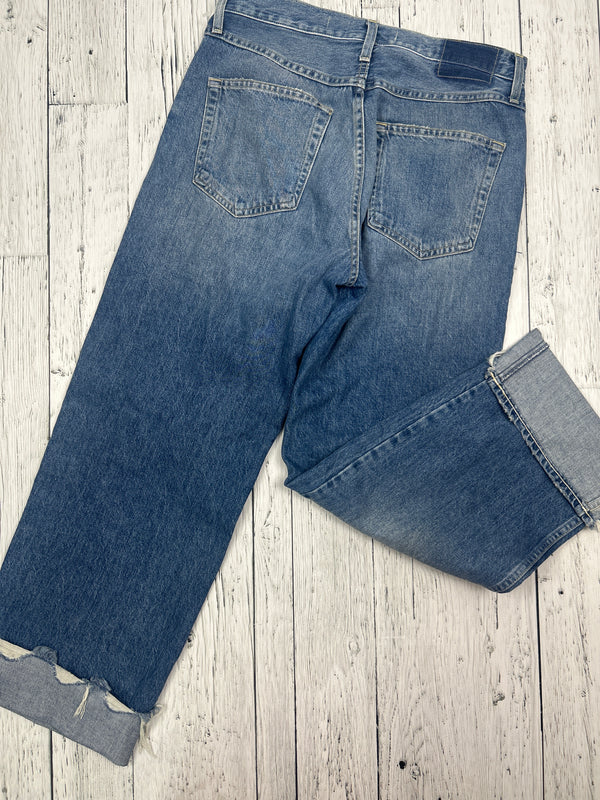 Amo blue cuffed wide leg jeans - Hers S/27
