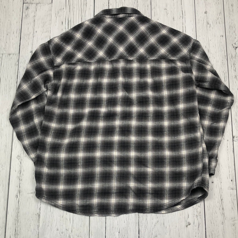 Garage black white plaid shirt - Hers XS