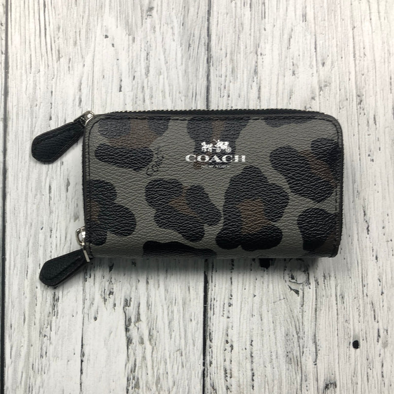 Coach grey black brown patterned wallet - Hers