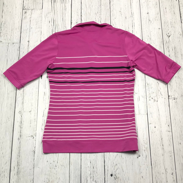 Nike golf pink white striped shirt - Hers S