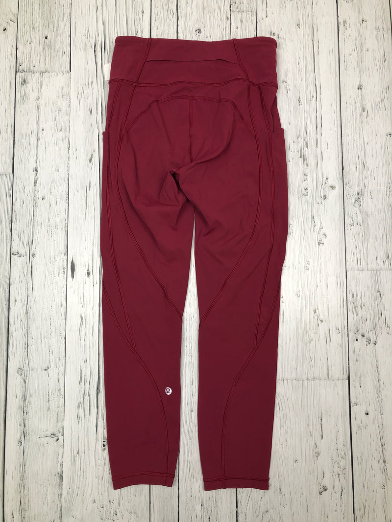 lululemon burgundy leggings - Hers S/4