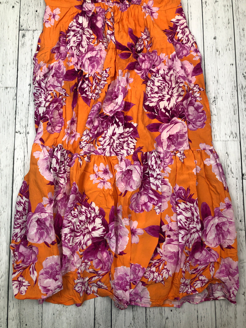 anthropologie purple and orange dress Hutch, orange and purple maxi dress as seen in