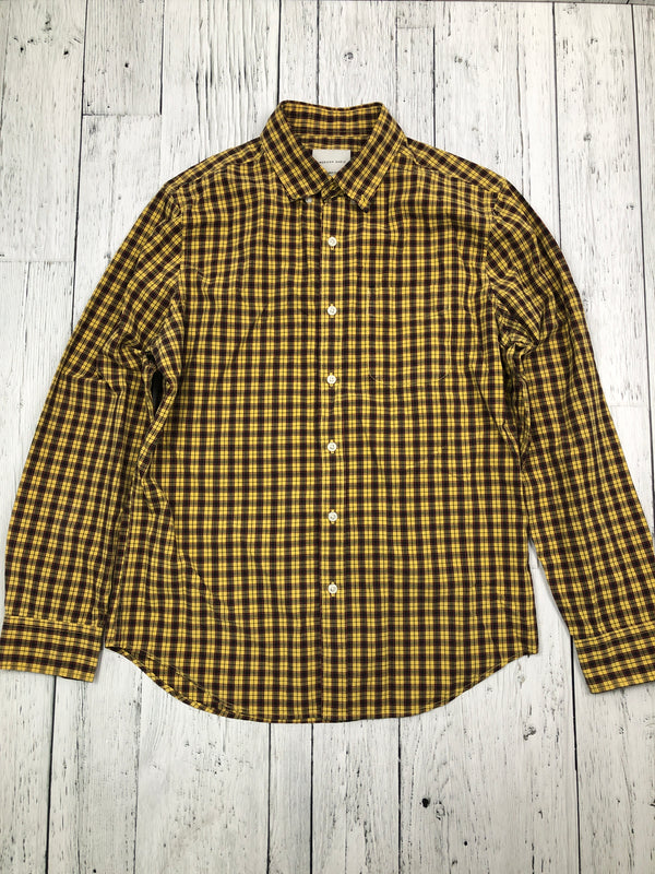 American Eagle yellow black plaid flannel - His M