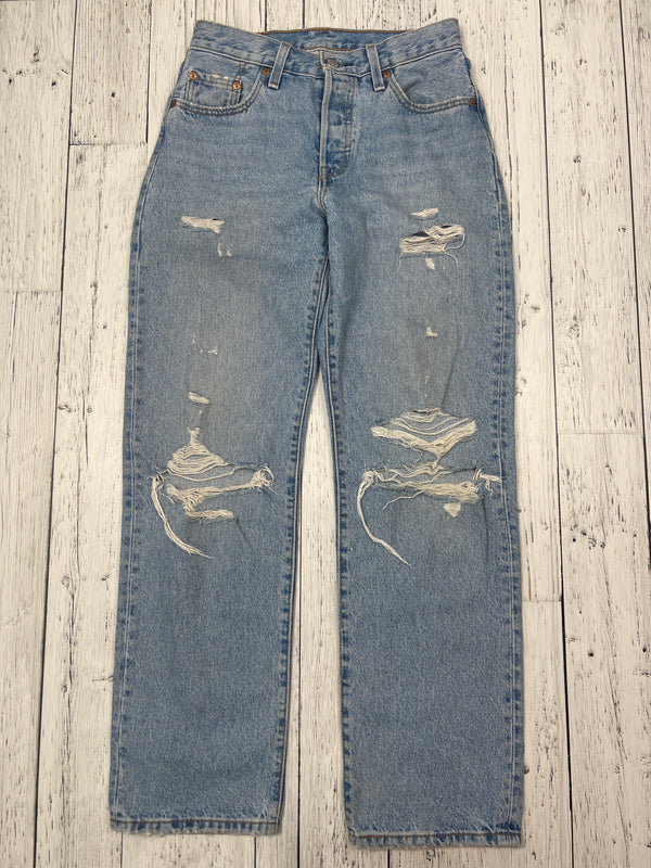 Levi’s distressed blue baggy jeans - Hers XXS/24x30