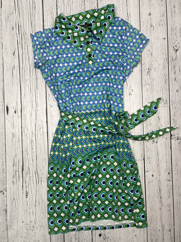 Laundry Short sleeve blue & green dress Girls 14