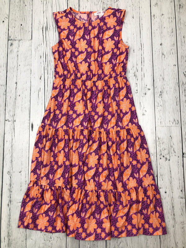 Japna girls purple orange floral dress - Girls 12