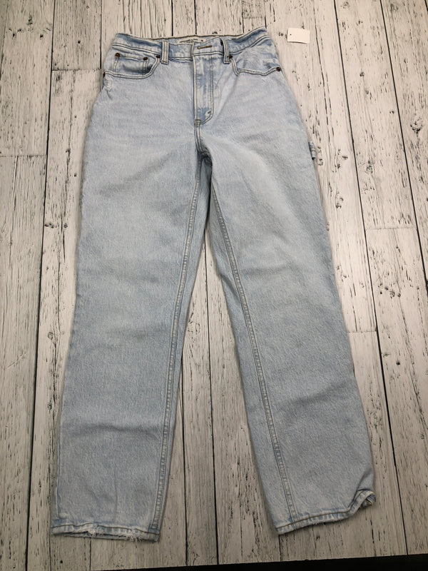 Abercrombie & Fitch the 90s straight ultra high rise light wash denim - Hers S/26