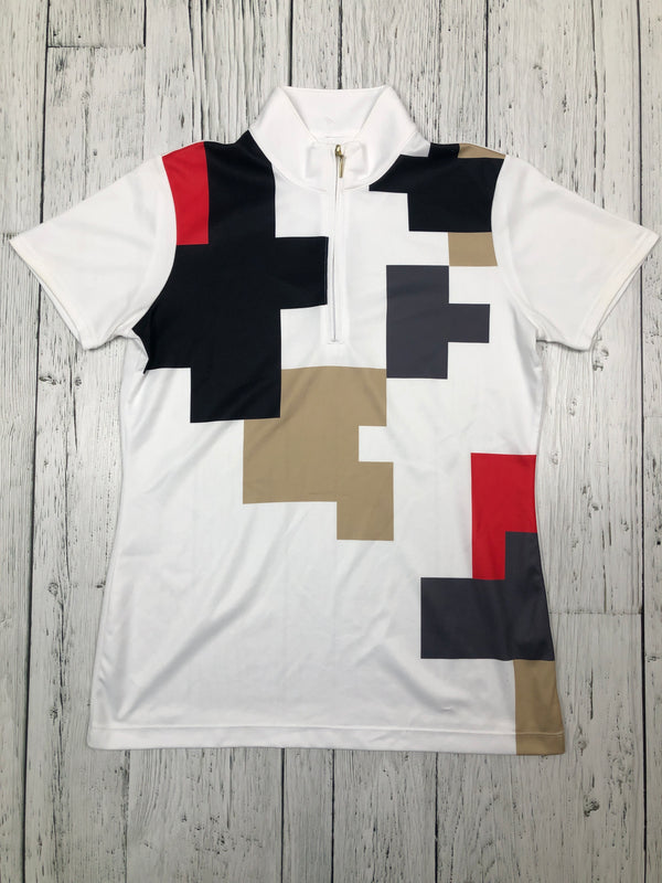 EP white black patterned golf shirt - Hers S