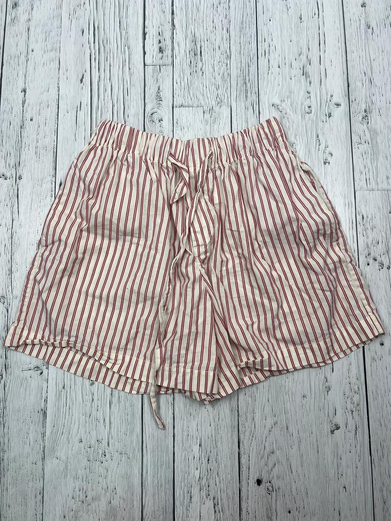 Tekla red white striped shorts - Hers S