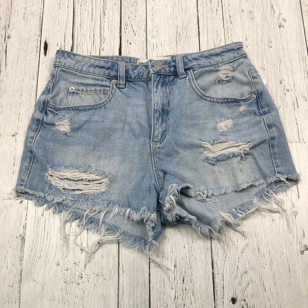 Garage blue distressed denim shorts - Hers S/5