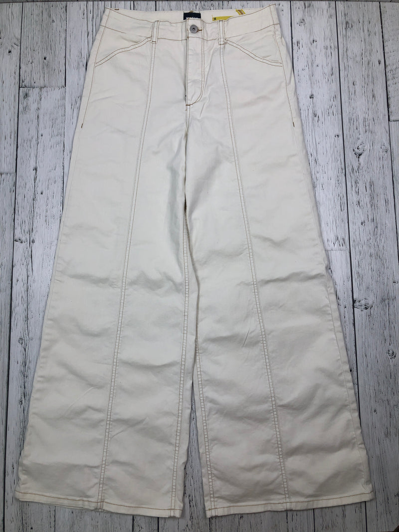 Maeve Anthropologie white wide leg pants - Hers L/30