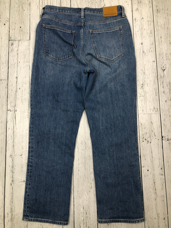 Denim Forum Arlo high rise straight blue jeans - Hers M/30