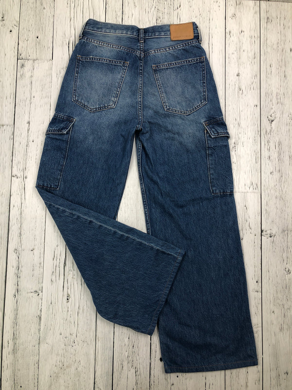 Denim Forum Aritzia  hi-rise wide blue jeans - Hers S/26