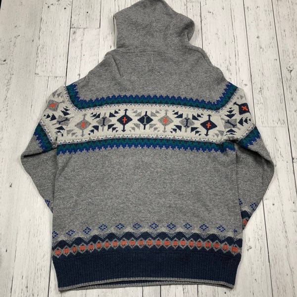 American eagle grey blue patterned hoodie - His XL