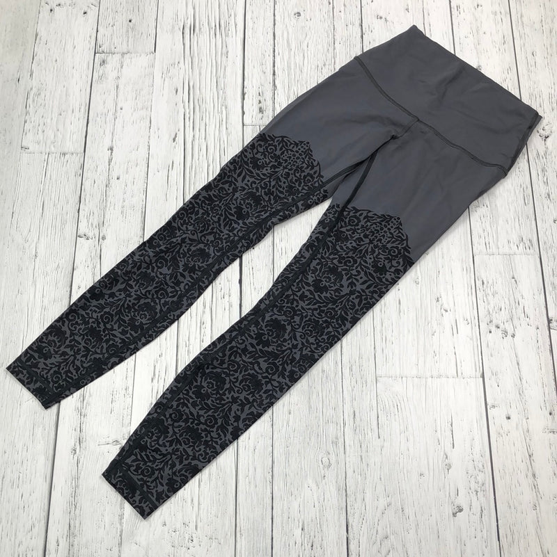 lululemon grey patterned leggings - Hers S/6