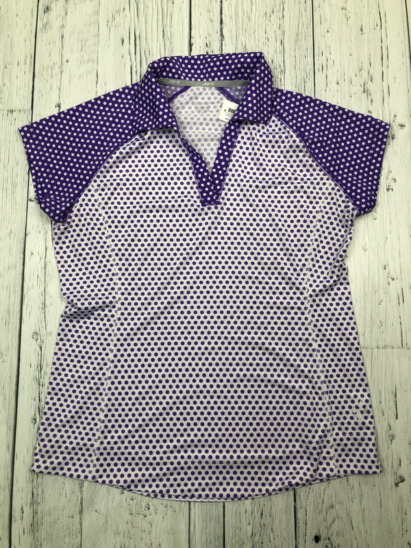 Jofit golf purple white polka dot shirt - Hers M