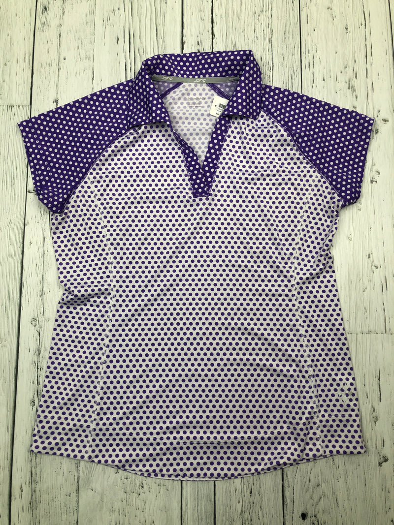 Jofit golf purple white polka dot shirt - Hers M