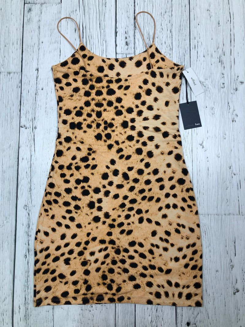 Wilfred Aritzia brown black patterned dress - Hers S