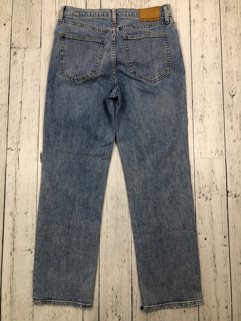 Denim Forum blue high rise straight jeans - Hers S/28