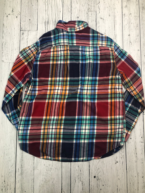 American Eagle red green plaid patterned flannel - His XL