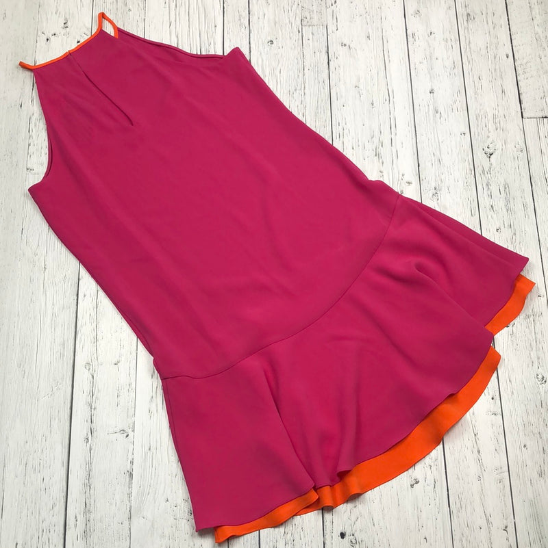 Diane von Furstenburg pink orange dress - Hers L/12