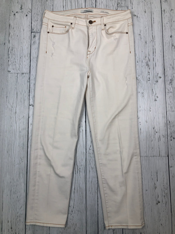 Fidelity white high rise slim straight jeans - Hers L/31