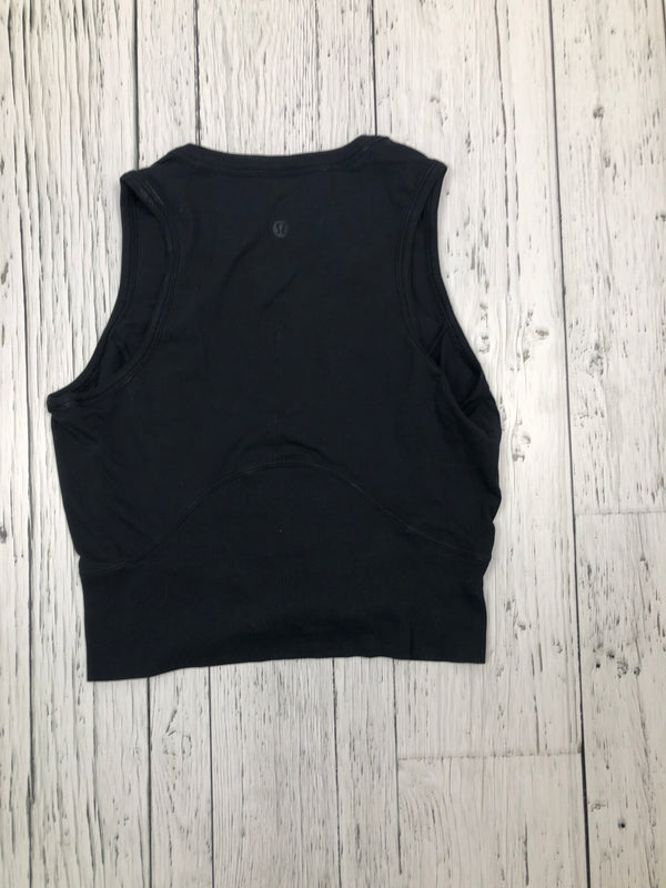Black lululemon crop tank top - Hers M/8