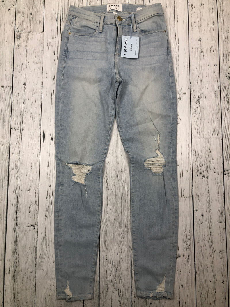 Frame high skinny distressed blue jeans - Hers XS/26