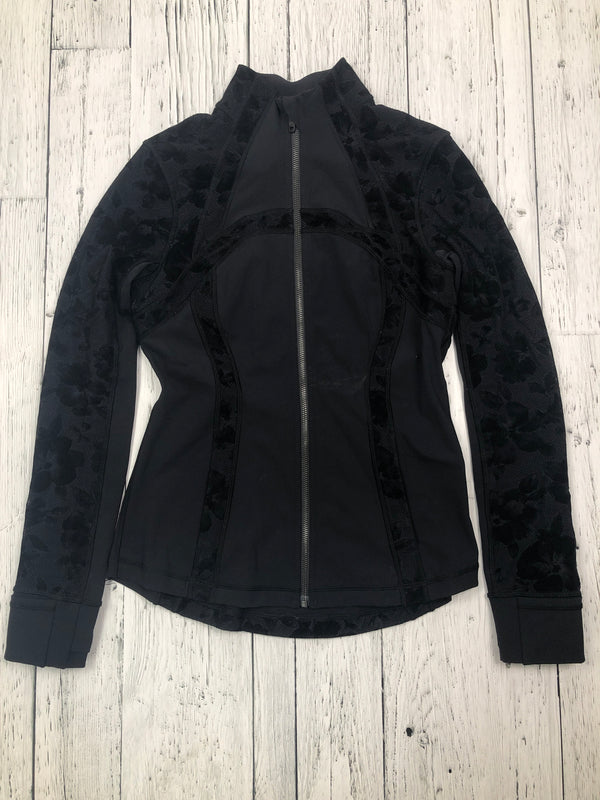 lululemon black patterned sweater - Hers M/8