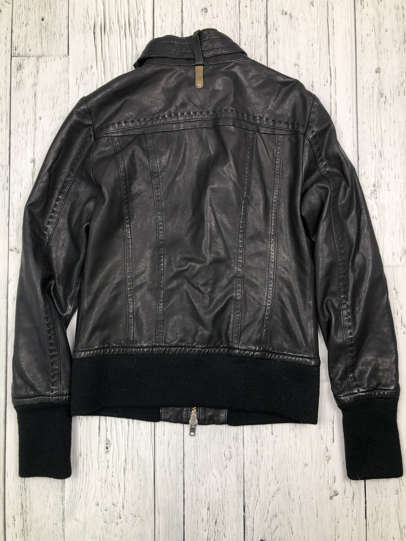 Mackage black leather jacket - Hers M