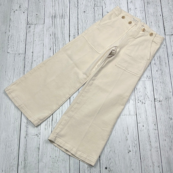 Pilcro cream boot leg pants - Hers XS/26