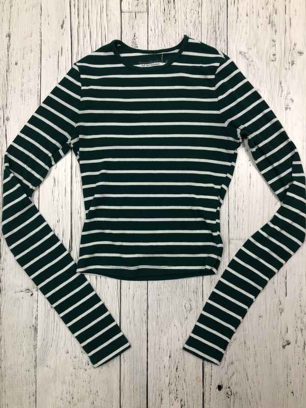 Abercrombie&Fitch green white striped shirt - Hers XS