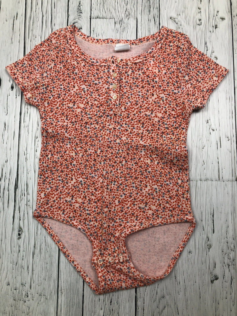 Zara orange blue floral bodysuit - Girls 10