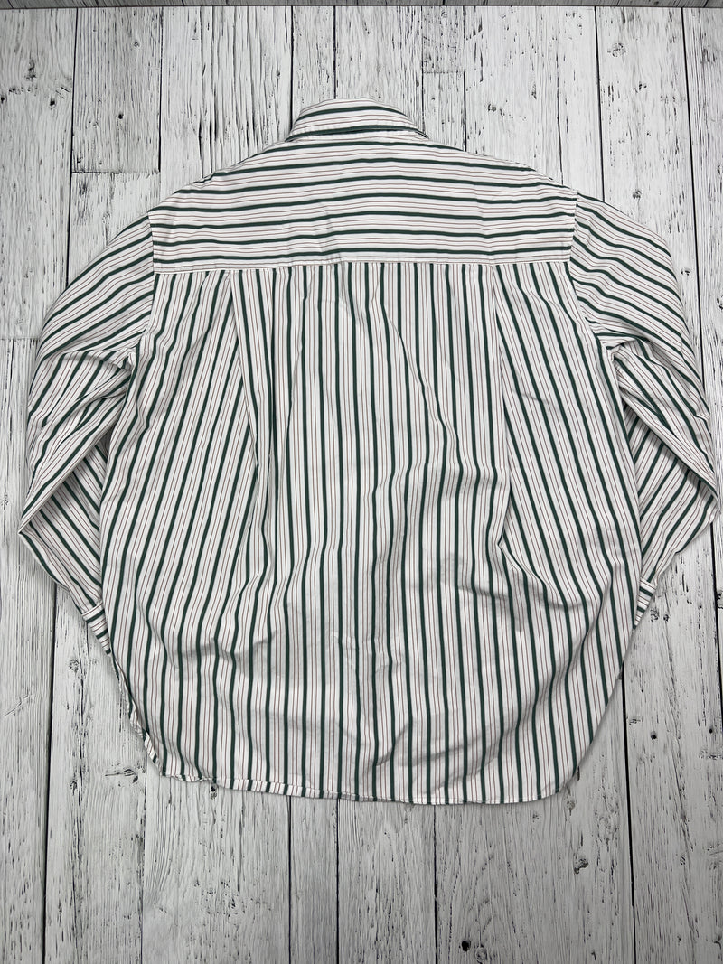 Babaton white green striped shirt - Hers S