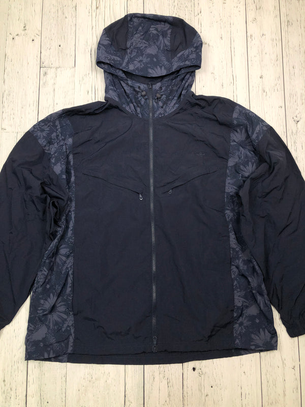 Adidas blue patterned windbreaker jacket - Hers L