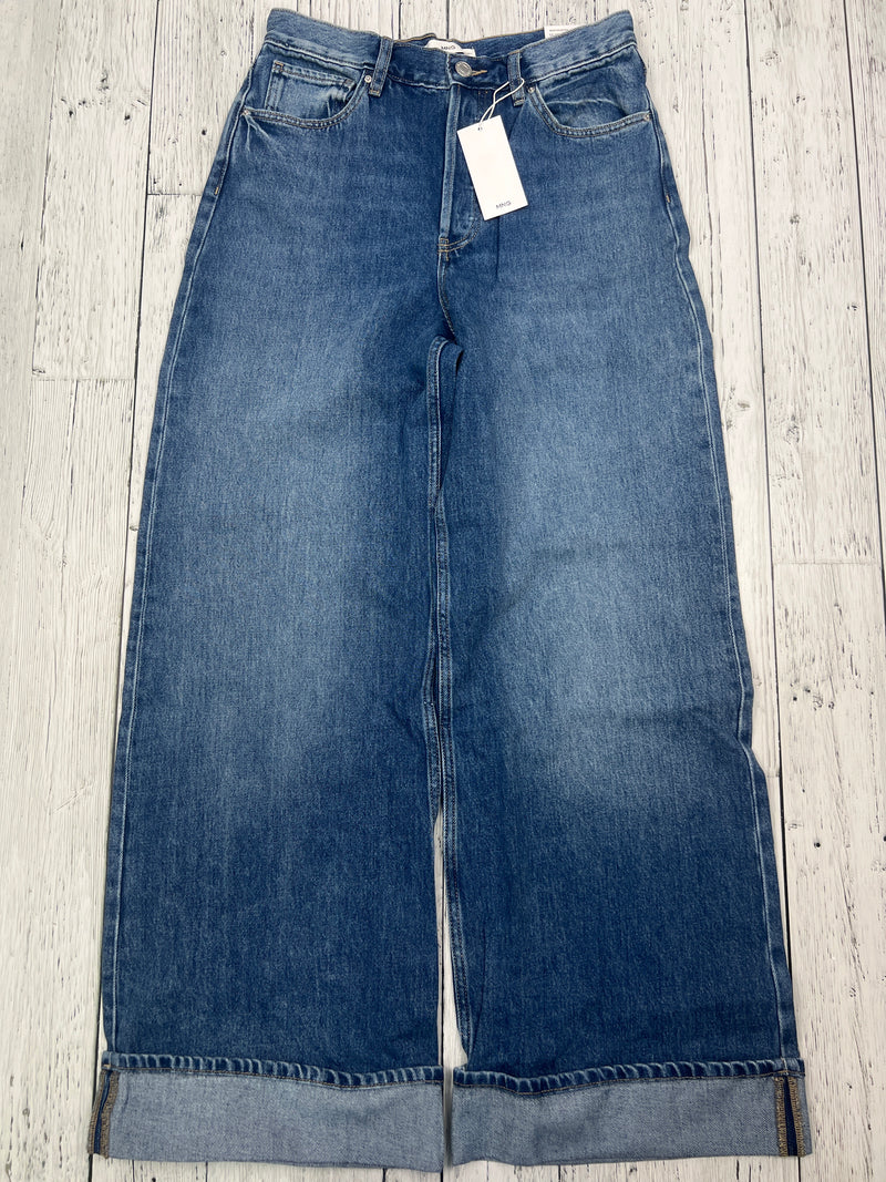 MNG blue wide leg mid waist jeans - Hers S/6