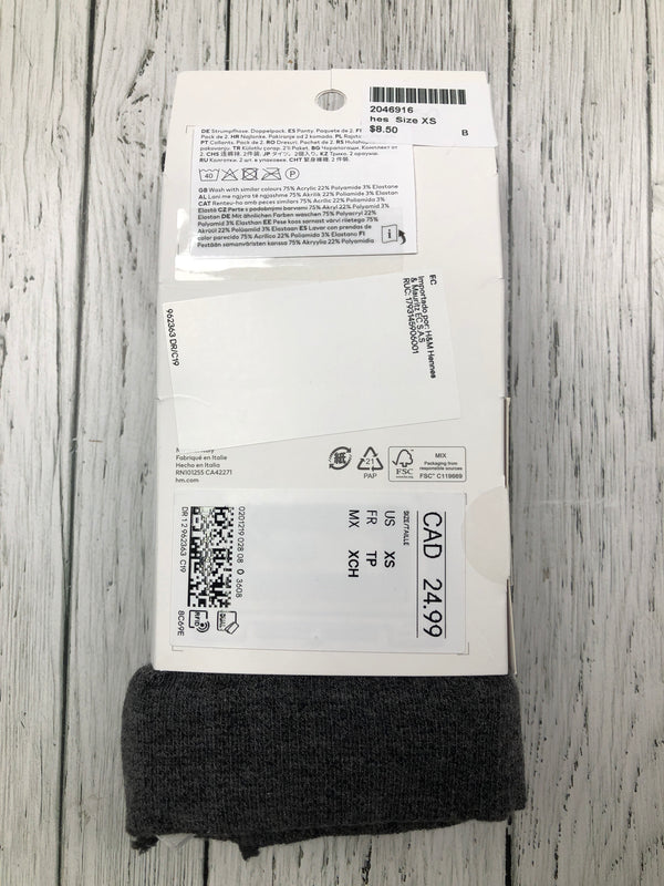 H&M 2 pack grey tights - Hers XS