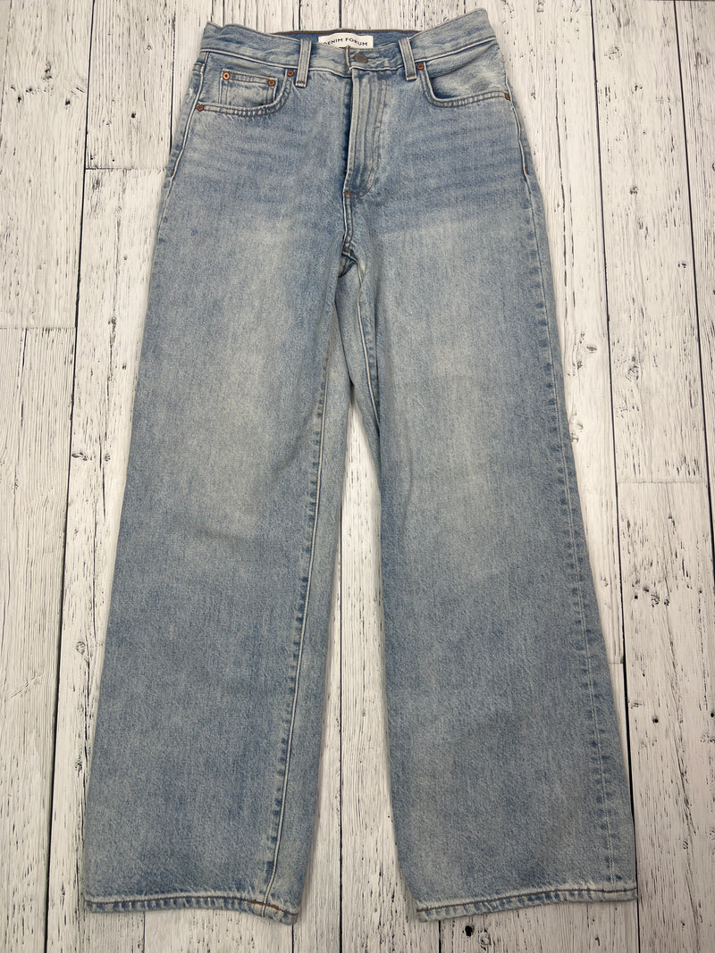 Denim Forum Farrah blue Hi-rise wide leg jeans - Hers XS/26
