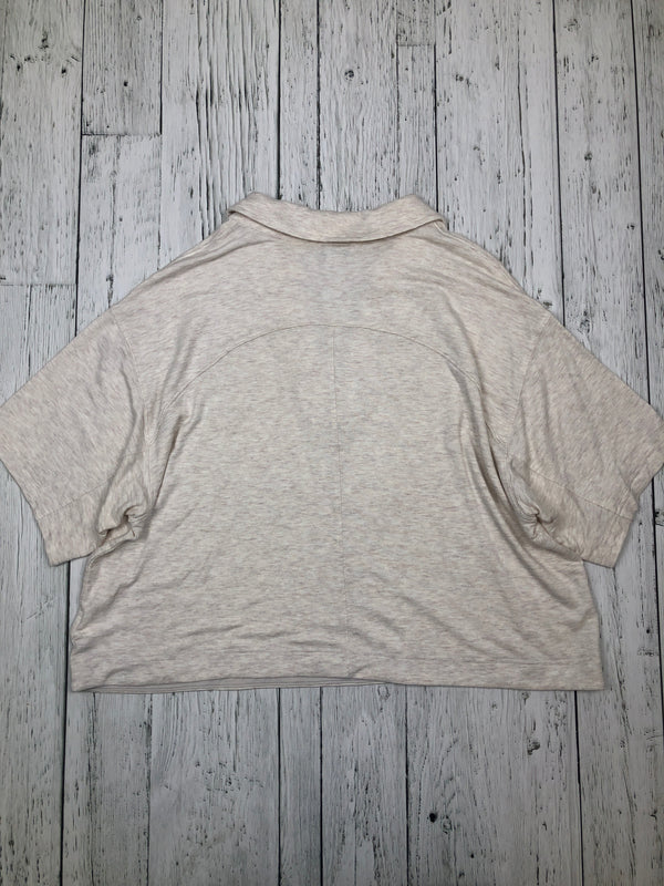 Athleta white collard shirt - Hers M