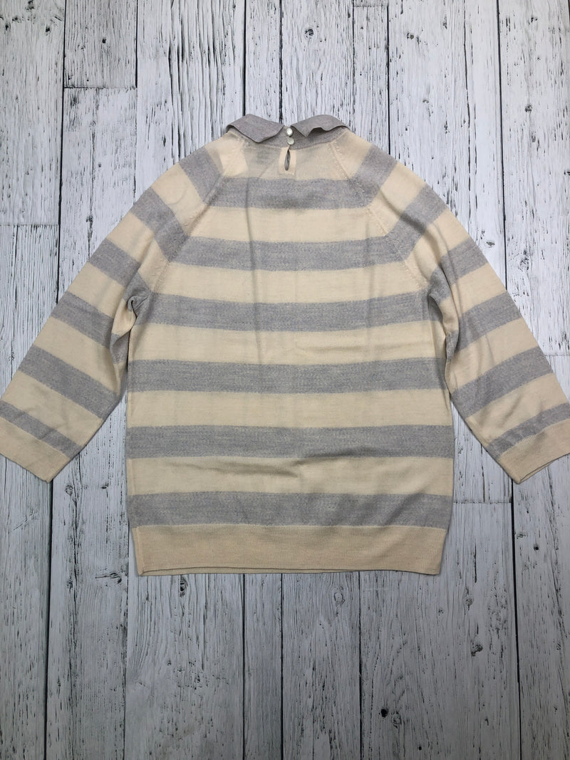 J.crew grey yellow striped shirt - Hers S